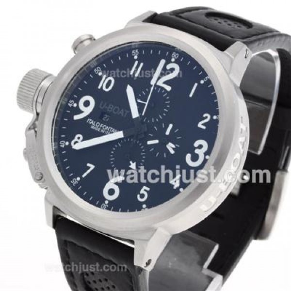 U-Boat FlightDeck 50mm Working Chronograph with White Marking-Updated Version