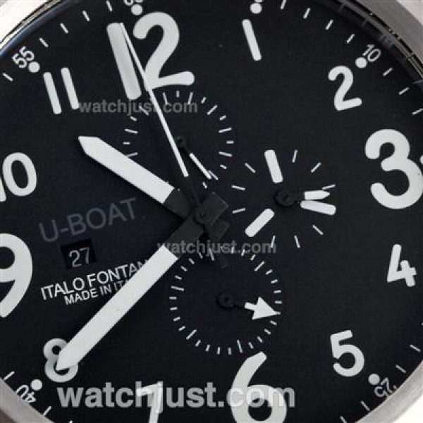 U-Boat FlightDeck 50mm Working Chronograph with White Marking-Updated Version