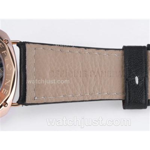 Panerai Radiomir Black Seal Unitas 6497 Movement Rose Gold Case with Black Dial-AR Coating