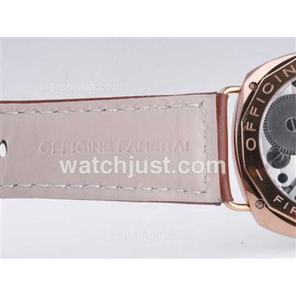 Panerai Radiomir Base Unitas 6497 Movement Rose Gold Case with Black Dial-AR Coating