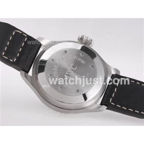 IWC 7 Days Big Pilot 5002 Power Reserve with Black Dial and Strap-21600bph