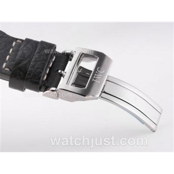 IWC 7 Days Big Pilot 5002 Power Reserve with Black Dial and Strap-21600bph