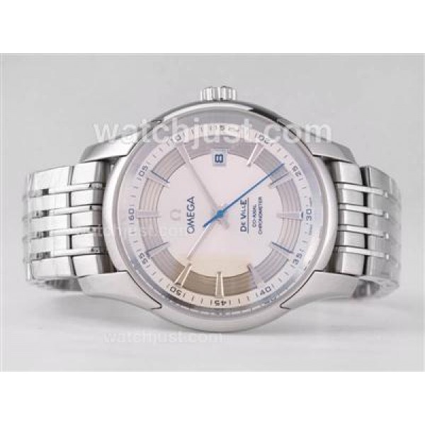 Omega Hour Vision See Thru Case with White Dial-Decorated Asia 2813 Movement
