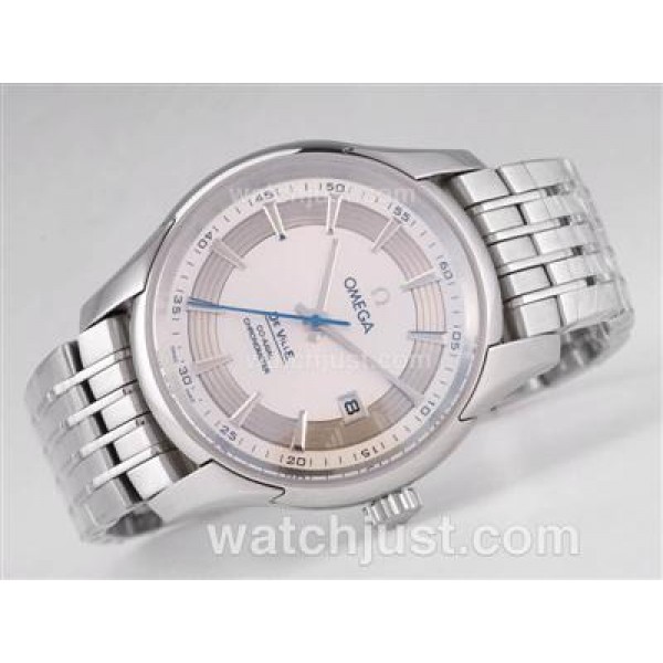 Omega Hour Vision See Thru Case with White Dial-Decorated Asia 2813 Movement