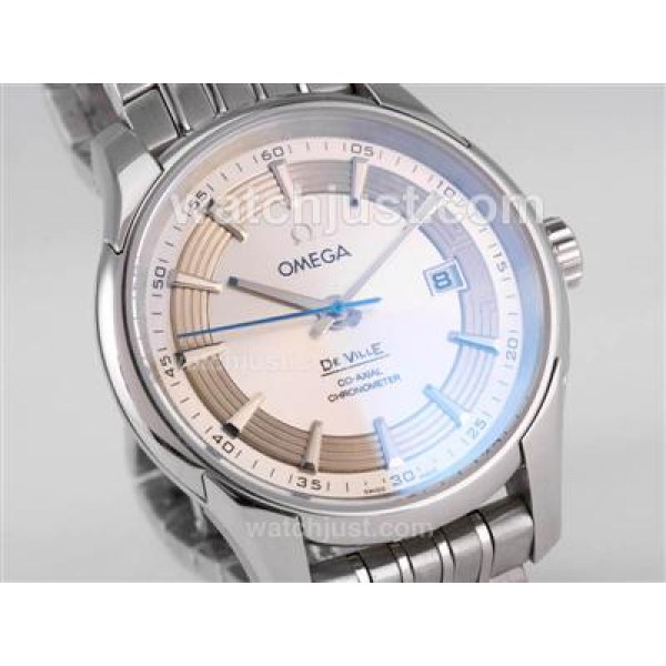 Omega Hour Vision See Thru Case with White Dial-Decorated Asia 2813 Movement