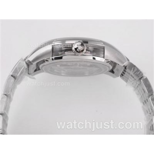 Omega Hour Vision See Thru Case with White Dial-Decorated Asia 2813 Movement