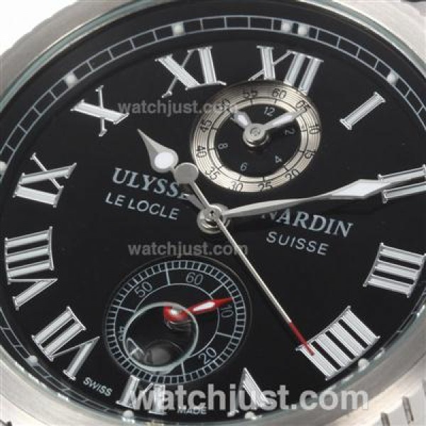 Ulysse Nardin Lelocle Suisse Automatic with Black Dial-Roman Marking