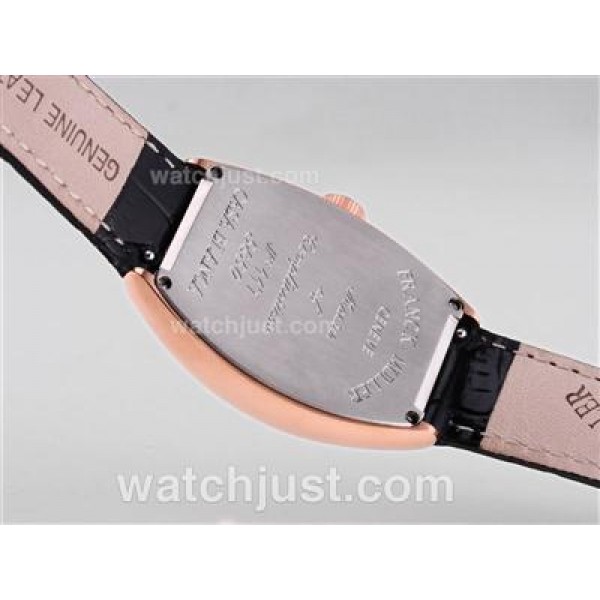 Franck Muller Casablanca Automatic Rose Gold Case with Black Dial-Number Marking