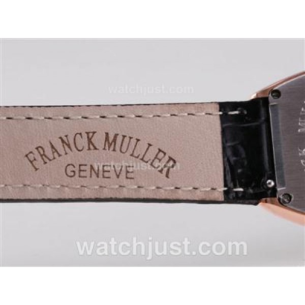 Franck Muller Casablanca Automatic Rose Gold Case with Black Dial-Number Marking
