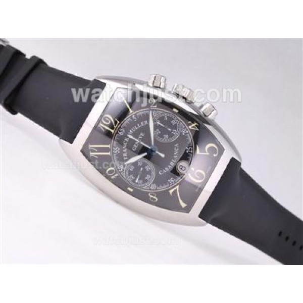 Franck Muller Casablanca Chrono Swiss Valjoux 7750 Movement with Black Dial