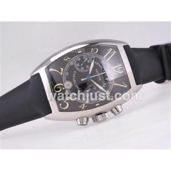Franck Muller Casablanca Chrono Swiss Valjoux 7750 Movement with Black Dial