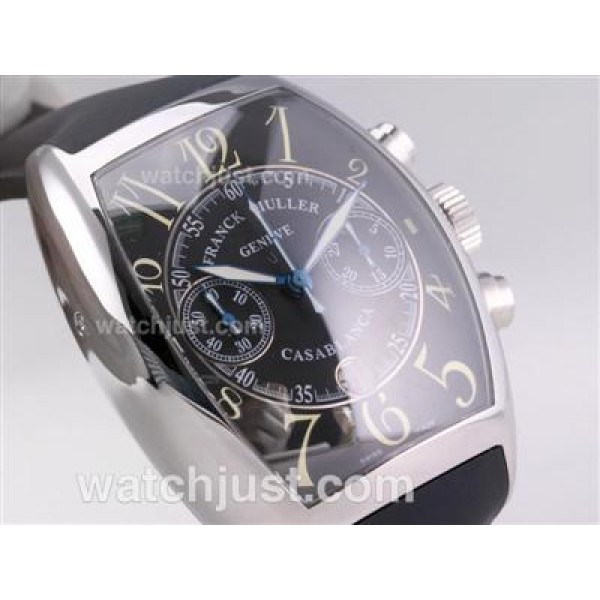 Franck Muller Casablanca Chrono Swiss Valjoux 7750 Movement with Black Dial