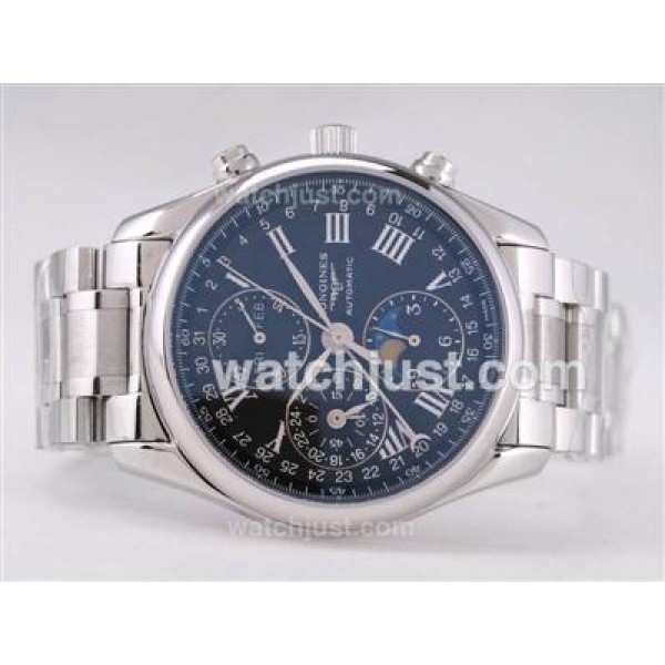 Longines Master Collection Chronograph Asia Valjoux 7751 Movement with Black Dial