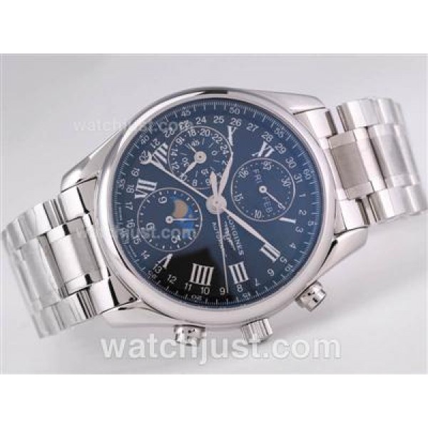 Longines Master Collection Chronograph Asia Valjoux 7751 Movement with Black Dial