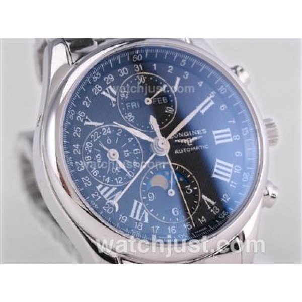 Longines Master Collection Chronograph Asia Valjoux 7751 Movement with Black Dial