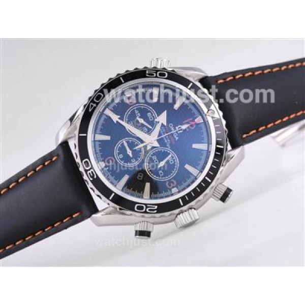 Omega Seamaster Planet Ocean 007 Quantum Of Solace Edition Working Chrono-Same Structure As ETA Version-Leather Strap