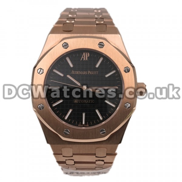 Rose Gold Steel Male Replica Audemars Piguet Royal Oak Jumbo 39MM Watches