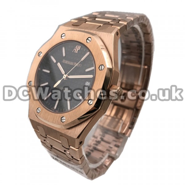 Rose Gold Steel Male Replica Audemars Piguet Royal Oak Jumbo 39MM Watches