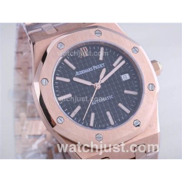 Rose Gold Steel Male Replica Audemars Piguet Royal Oak Jumbo 39MM Watches