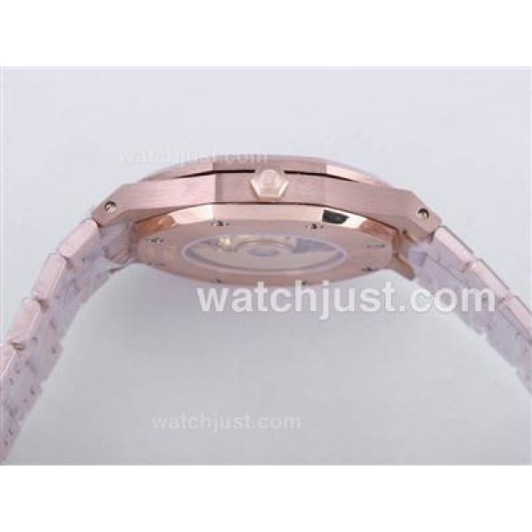 Rose Gold Steel Male Replica Audemars Piguet Royal Oak Jumbo 39MM Watches
