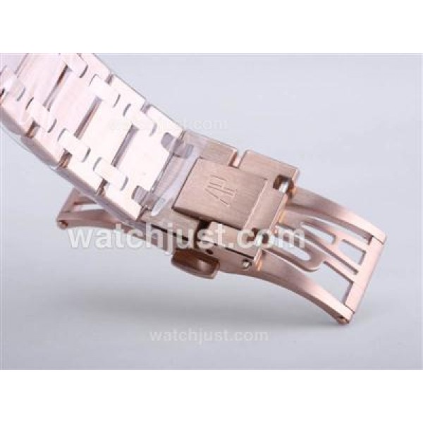 Rose Gold Steel Male Replica Audemars Piguet Royal Oak Jumbo 39MM Watches