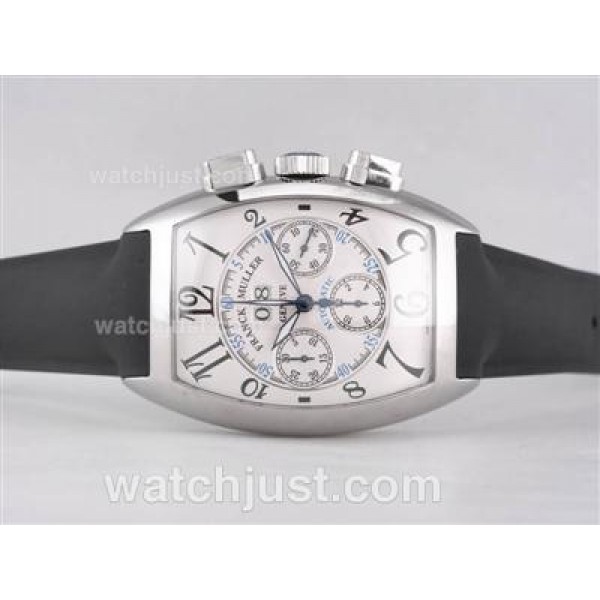 Franck Muller Casablanca Big Date Chrono Swiss Valjoux 7750 Movement with White Dial
