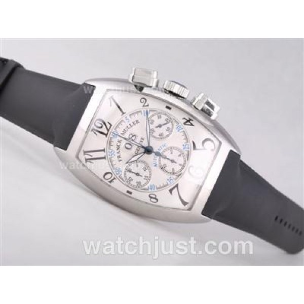 Franck Muller Casablanca Big Date Chrono Swiss Valjoux 7750 Movement with White Dial