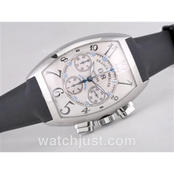 Franck Muller Casablanca Big Date Chrono Swiss Valjoux 7750 Movement with White Dial