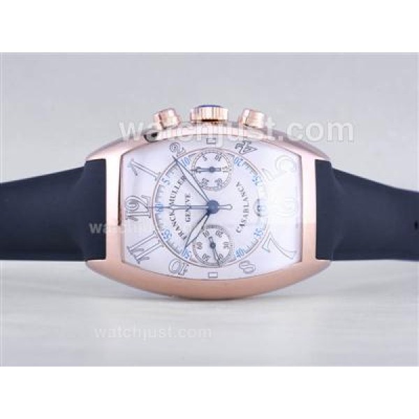 Franck Muller Casablanca Chrono Swiss Valjoux 7750 Movement with Rose Gold Case