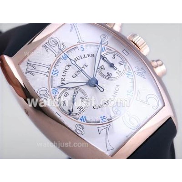 Franck Muller Casablanca Chrono Swiss Valjoux 7750 Movement with Rose Gold Case