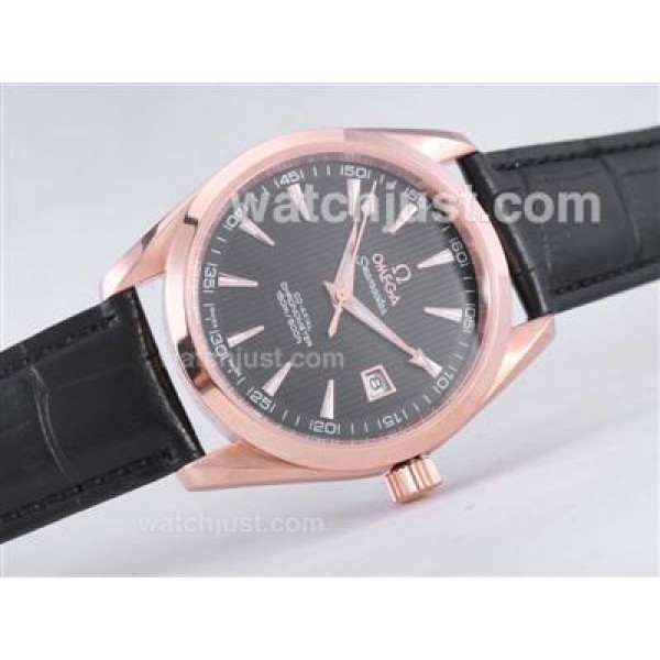 Omega Railmaster Automatic Rose Gold Case with Black Dial-Limited Edition