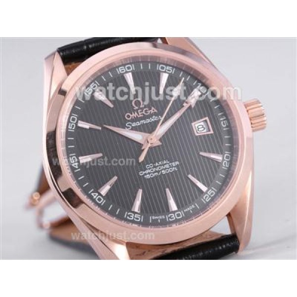 Omega Railmaster Automatic Rose Gold Case with Black Dial-Limited Edition