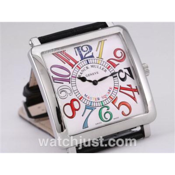 Franck Muller Master Square with White Dial-Colorful Number Marking-42MM