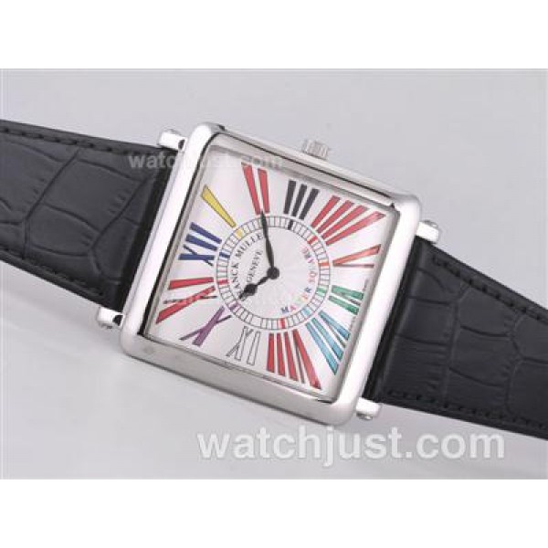Franck Muller Master Square with White Dial-Colorful Roman Marking-42MM
