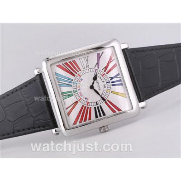 Franck Muller Master Square with White Dial-Colorful Roman Marking-42MM