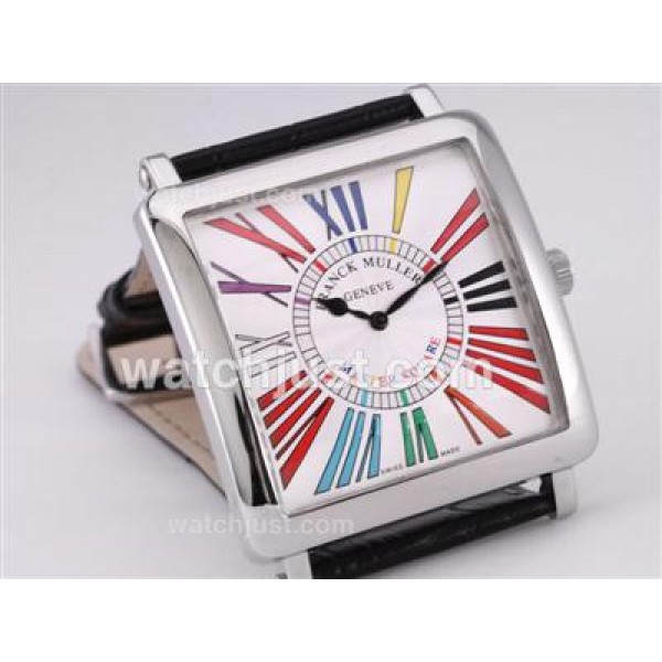 Franck Muller Master Square with White Dial-Colorful Roman Marking-42MM