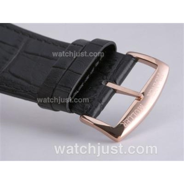 Franck Muller Master Square Rose Gold Case Diamond Bezel with White Dial-Colorful Number Marking-42MM