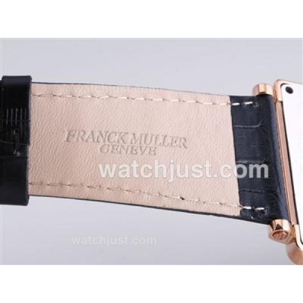 Franck Muller Master Square Rose Gold Case with White Dial-Colorful Number Marking-42MM