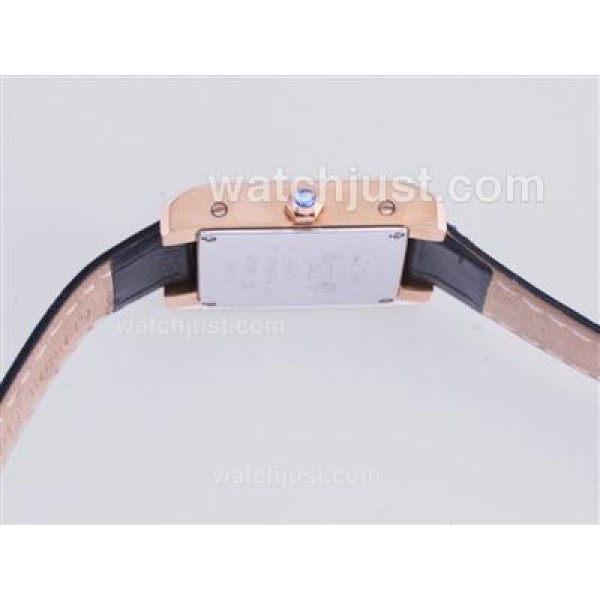 Cartier Argent Rose Gold Case with White Dial
