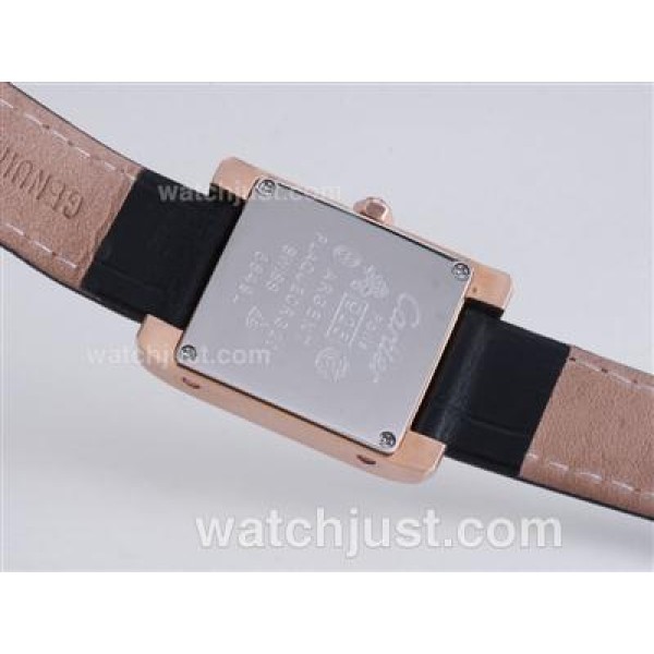 Cartier Argent Rose Gold Case with White Dial