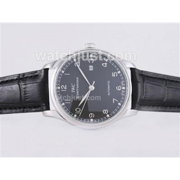 IWC Portuguese Automatic with Black Dial and Strap