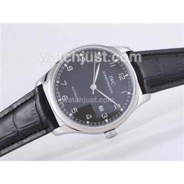 IWC Portuguese Automatic with Black Dial and Strap