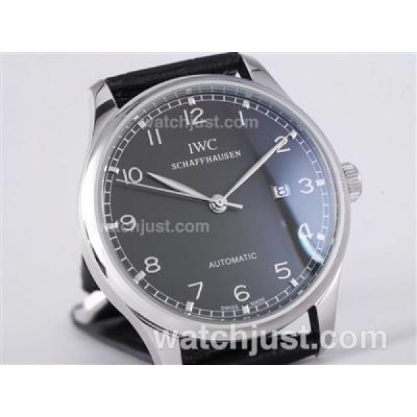 IWC Portuguese Automatic with Black Dial and Strap