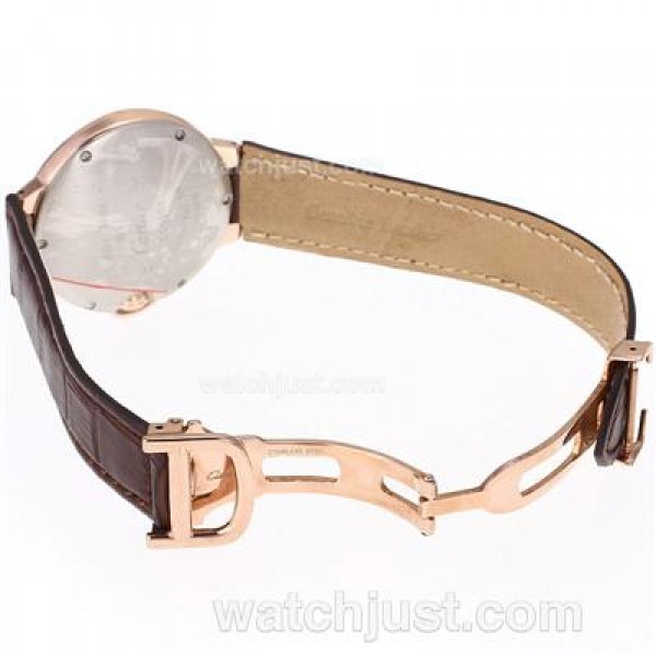 Cartier Ballon Bleu de Cartier Rose Gold Case with White Dial-Medium Size