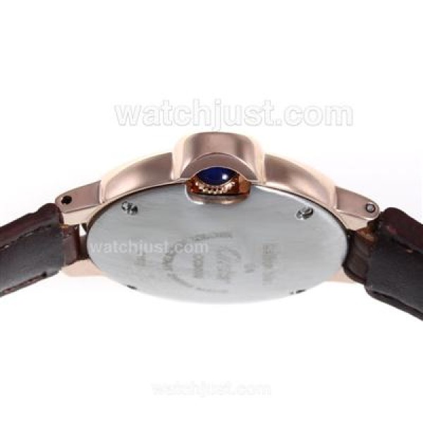 Cartier Ballon Bleu de Cartier Rose Gold Case with White Dial-Lady Size