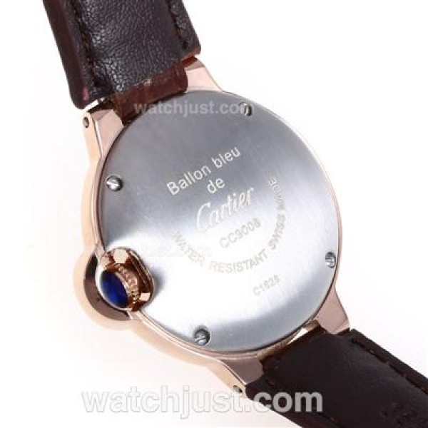 Cartier Ballon Bleu de Cartier Rose Gold Case with White Dial-Lady Size