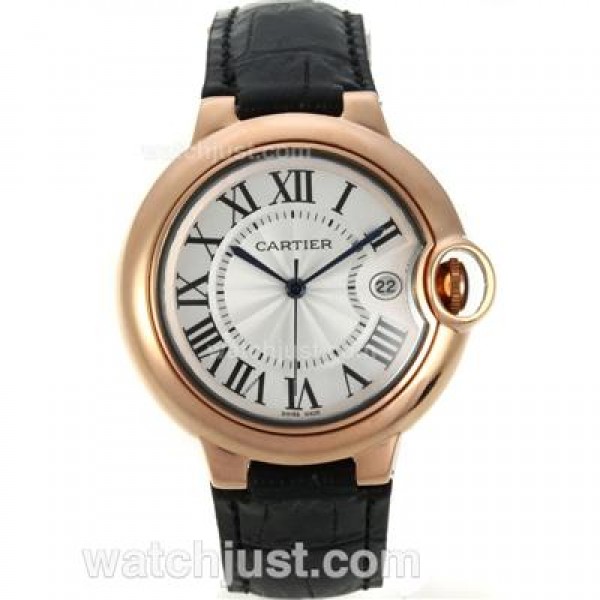 Cartier Ballon Bleu de Cartier Rose Gold Case with White Dial-Medium Size