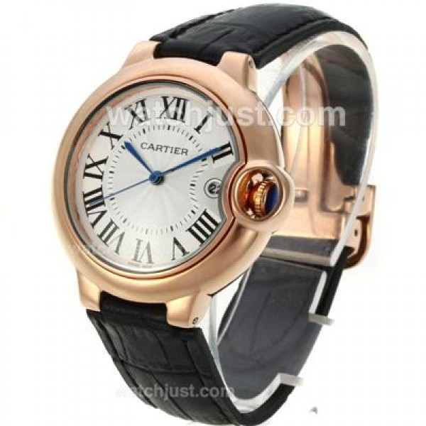 Cartier Ballon Bleu de Cartier Rose Gold Case with White Dial-Medium Size