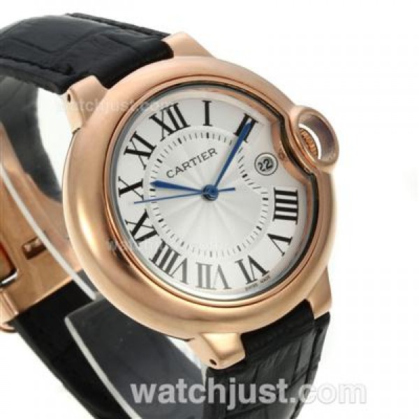 Cartier Ballon Bleu de Cartier Rose Gold Case with White Dial-Medium Size