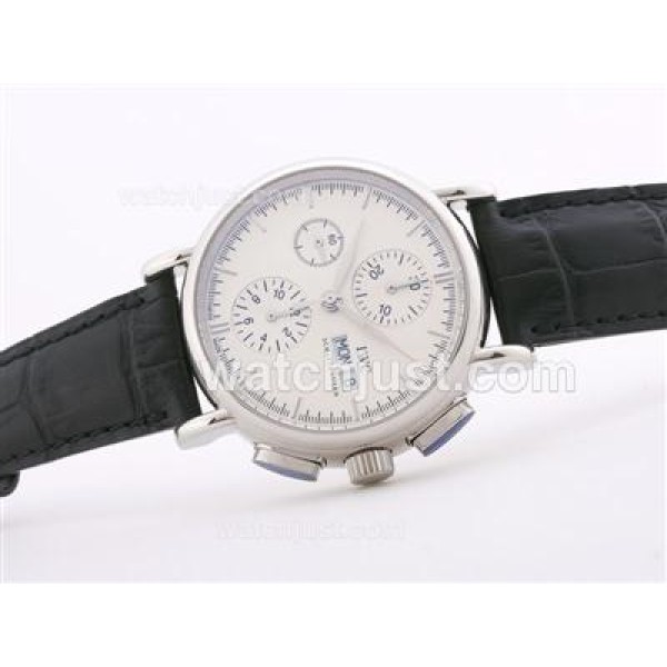 IWC Portofino Chronograph Swiss Valjoux 7750 Movement with White Dial